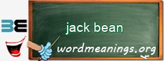 WordMeaning blackboard for jack bean